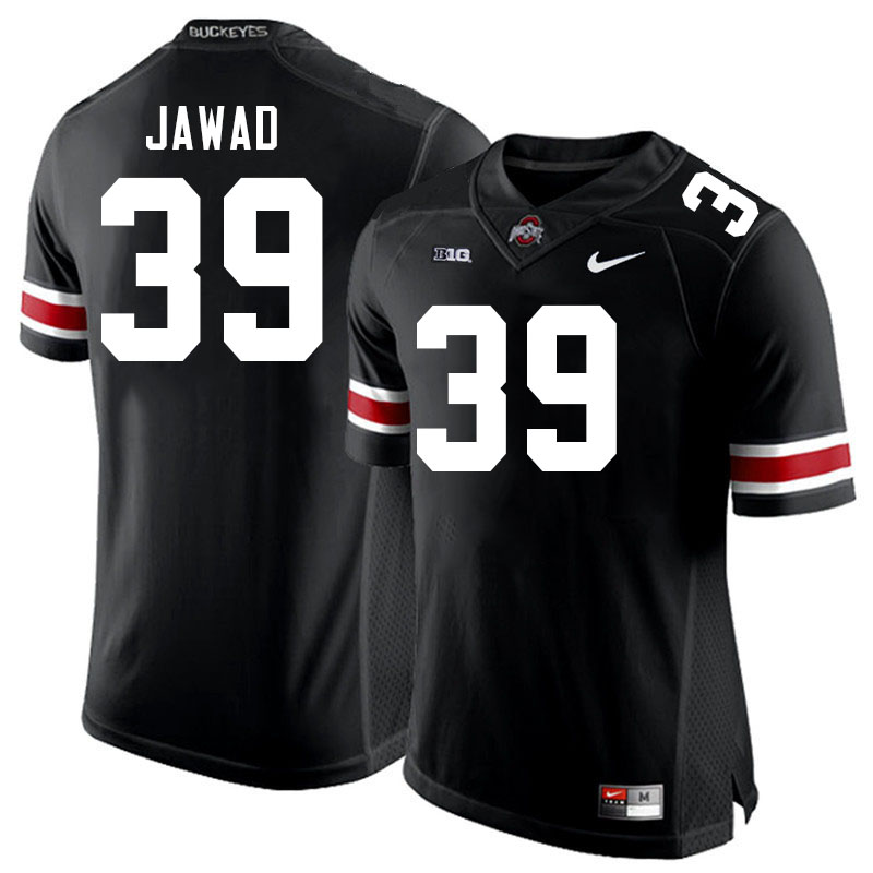 Ohio State Buckeyes Hadi Jawad Men's's #39 Authentic Black College Football Jersey 2404EJJC2